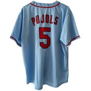 Albert Pujols St. Louis Cardinals MLB Powder Blue XL Button Up SGA Jersey LN